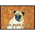 Jensendistributionservices 18 X 27 In. Fawn Pug Wipe Your Paws Indoor Or Outdoor Mat MI2553977